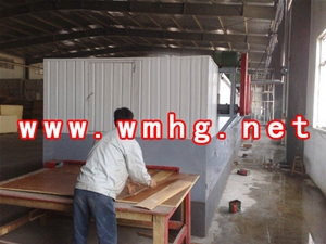 Wood veneer dryer